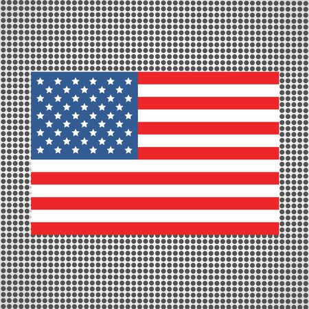 vector tag american flag for independence dayのイラスト素材