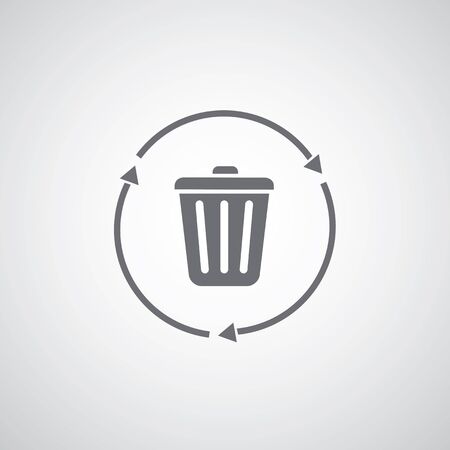 bin symbol on gray backgroundのイラスト素材