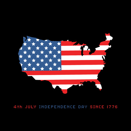 vector american flag for independence dayのイラスト素材