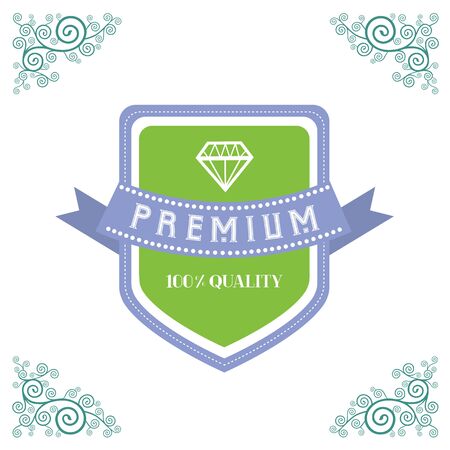vector premium vintage badges and labelsのイラスト素材