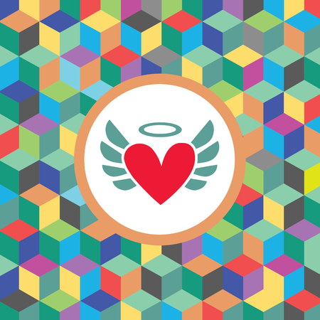 vector sweet heart for valentine cardのイラスト素材