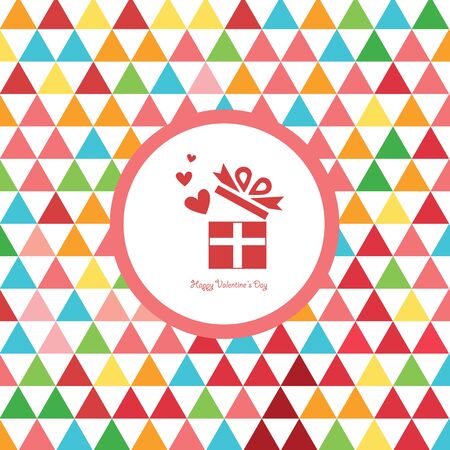 vector heart in gift box for valentine cardのイラスト素材