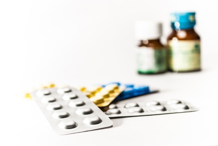Medical tablet strips and bottles 