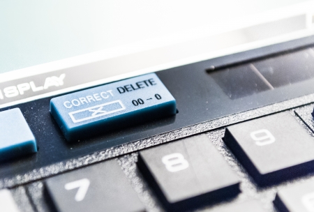 Calculator keys DELETEの写真素材