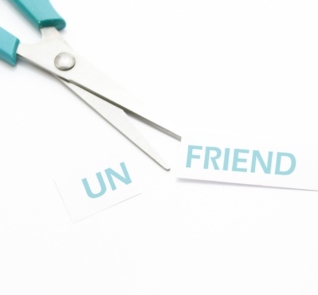 conceptual image on friendの写真素材