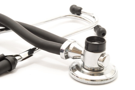 medical stehoscope on white iolated backgroundの写真素材