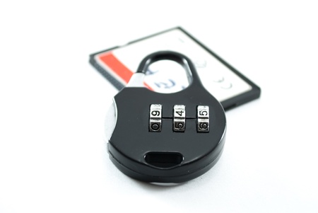 conceptual isolated image for flash storage securityの写真素材