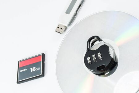 portable storage divices security conceptual imagesの写真素材