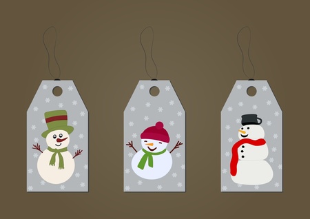 Snowman Labels のイラスト素材