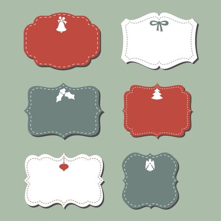 Vintage Christmas Labelsのイラスト素材