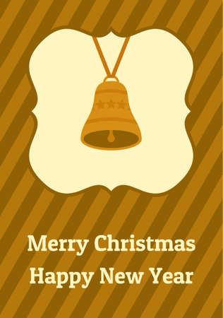 Vintage Bells Christmas card のイラスト素材