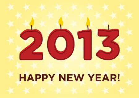 Happy New Year 2013 Candlesのイラスト素材