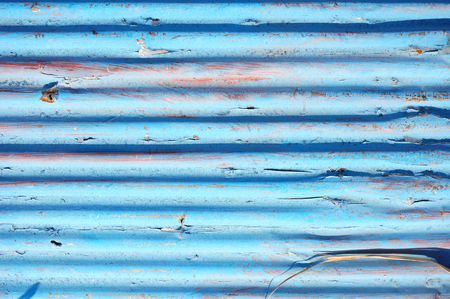 old zinc texture background painted blueの写真素材