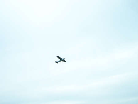 propeller airplane in the sky
