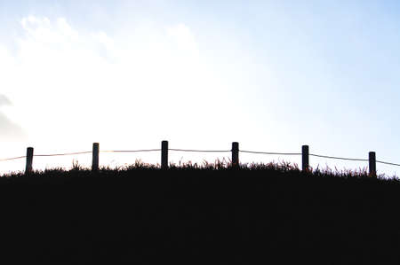 The hill against the sunの写真素材