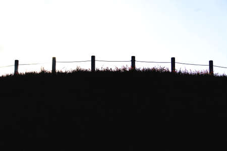 The hill against the sunの写真素材