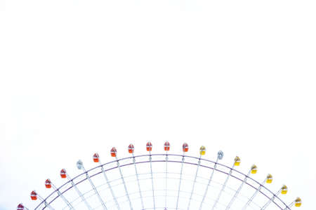 Ferris wheel with copy spaceの写真素材