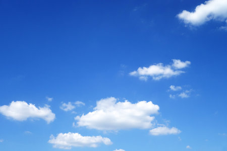 The blue sky with cloud backgroundの写真素材