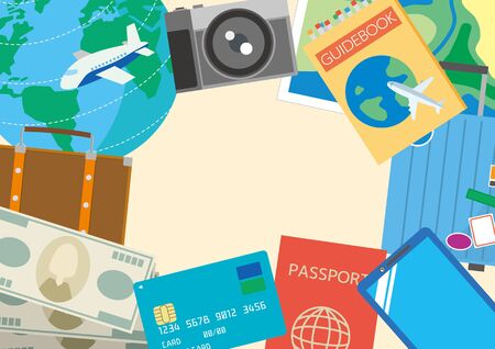 Illustration of the image of world travelのイラスト素材