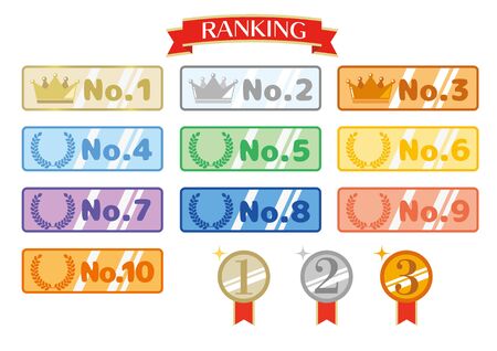 Ranking image illustrationsのイラスト素材