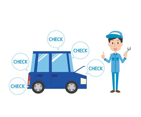 a mechanic who checks a carのイラスト素材