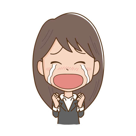 Woman cryingのイラスト素材