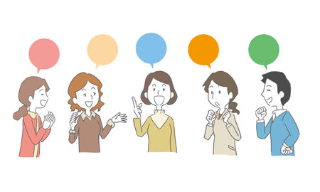 Men and women discussingのイラスト素材