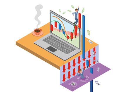 Image illustration of stock price crashのイラスト素材