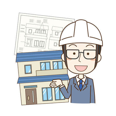 House maker male designerのイラスト素材