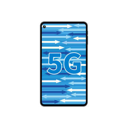 5G characters and smartphones