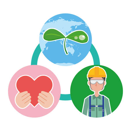 EHS Environmental Health and Safety Imageのイラスト素材