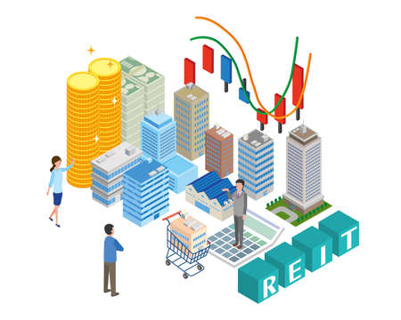 Image illustration of real estate investment trust 2のイラスト素材