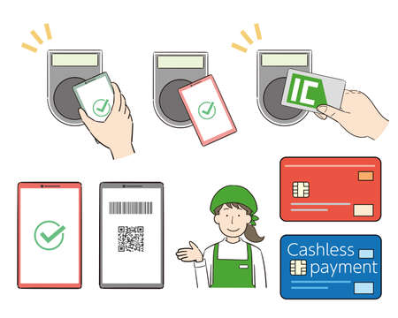 Cashless Payment Material Illustration Set 2のイラスト素材