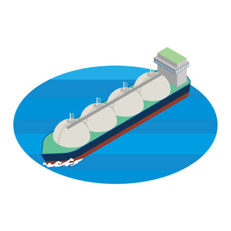 LNG tanker iconのイラスト素材
