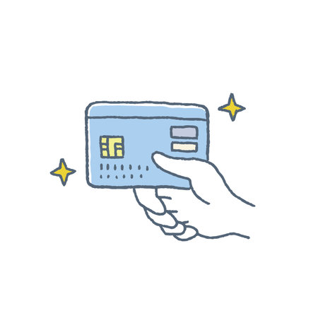 Hand with credit cardのイラスト素材