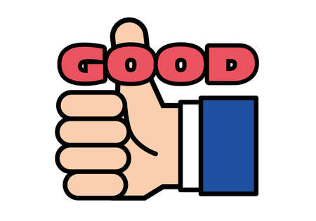 Good and thumbs up icon illustrationのイラスト素材