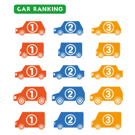 Car ranking and headline materials 3のイラスト素材