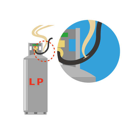 Image of propane gas leakのイラスト素材