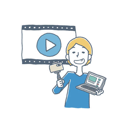 Video streamerのイラスト素材