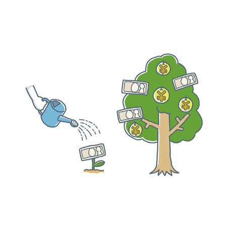 Image illustration of asset managementのイラスト素材