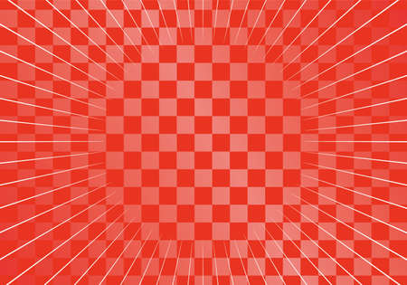 Red checkered illustrationのイラスト素材