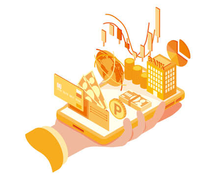 Smartphone and Money Image 2のイラスト素材