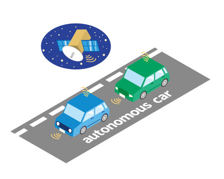 Image illustration of autonomous driving 2のイラスト素材