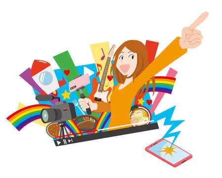 Image illustration of video distributorのイラスト素材