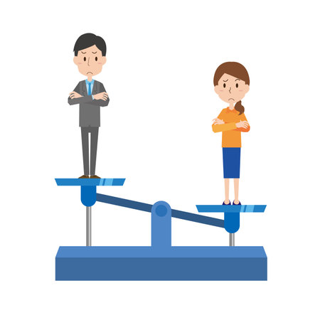 Image illustration of gender inequality injusticeのイラスト素材