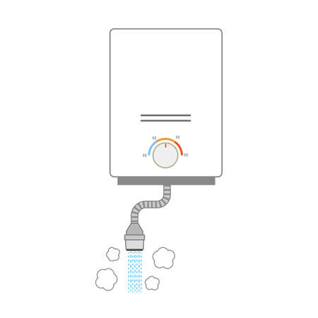 A gas water heaterのイラスト素材