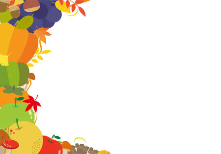 Autumn Frame Materialのイラスト素材