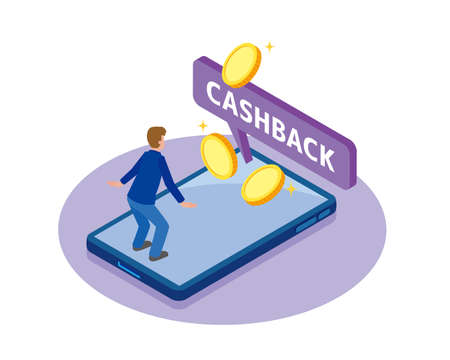 Image illustration of cashbackのイラスト素材