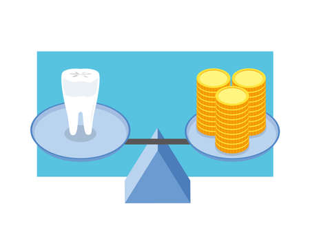 Dental Treatment and Moneyのイラスト素材
