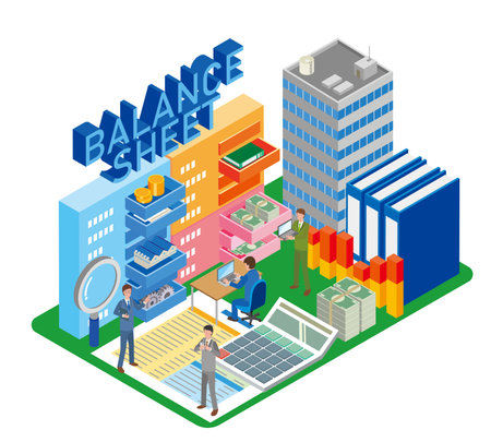 Balance sheet image illustrationのイラスト素材